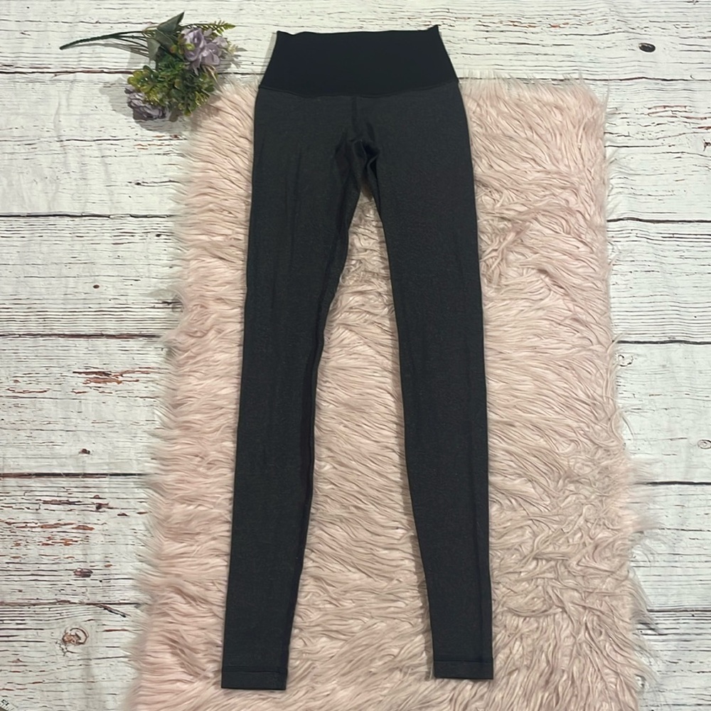 Lululemon Striped High Rise Luon Wunder Under Leggings